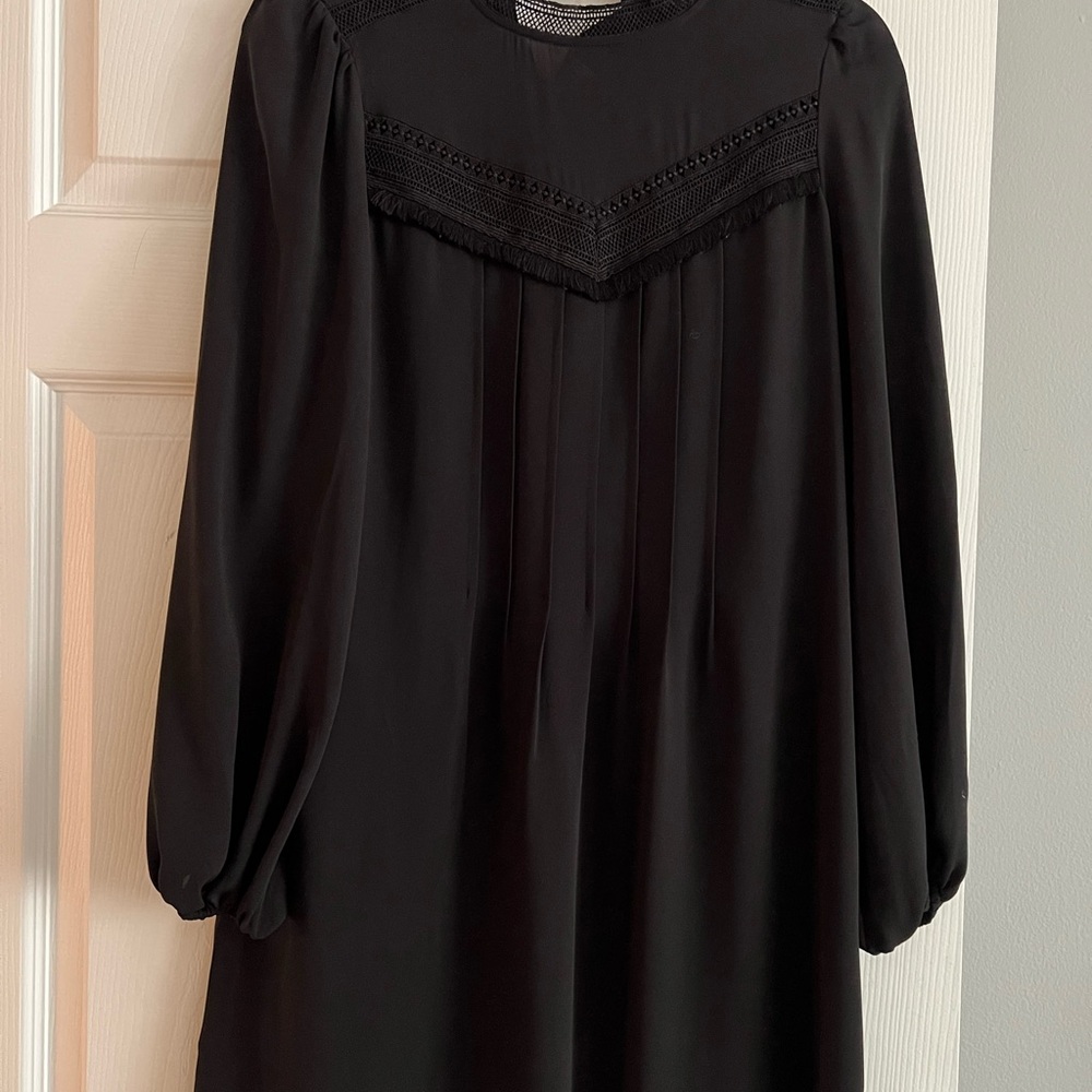 Ann Taylor Black Mini Dress with lace details 👗👠💝 - Picture 2 of 3